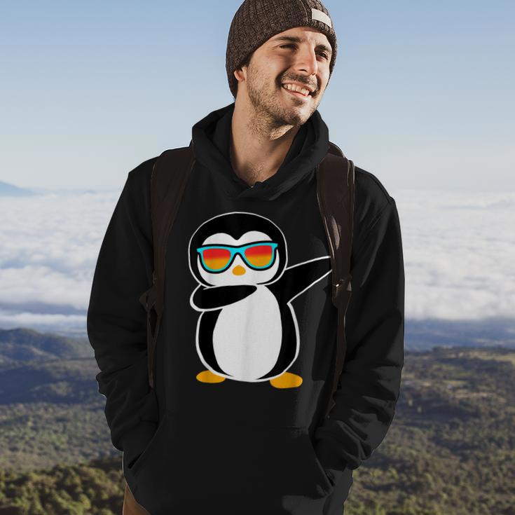 Dabbing Penguin Cute Animal Birthday Party Gift Hoodie Lifestyle