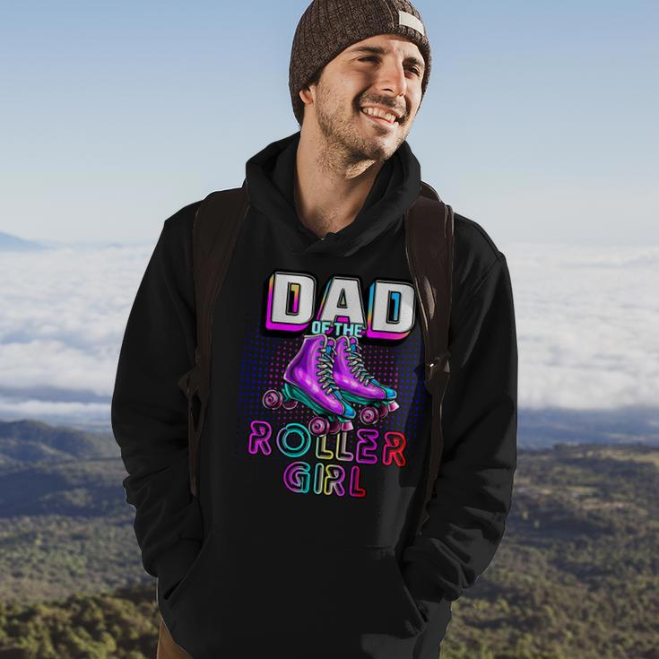 Dad Of Roller Girl Roller Skating Birthday Matching Family Hoodie Lifestyle