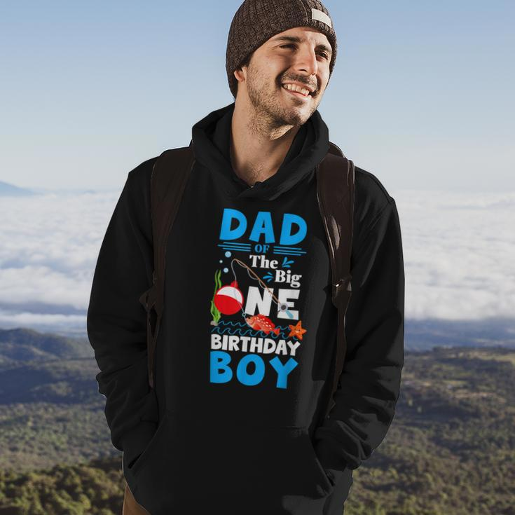 Dad Of The Big One Birthday Boy Fishing 1St First Birthday Gift For Mens Hoodie Lifestyle