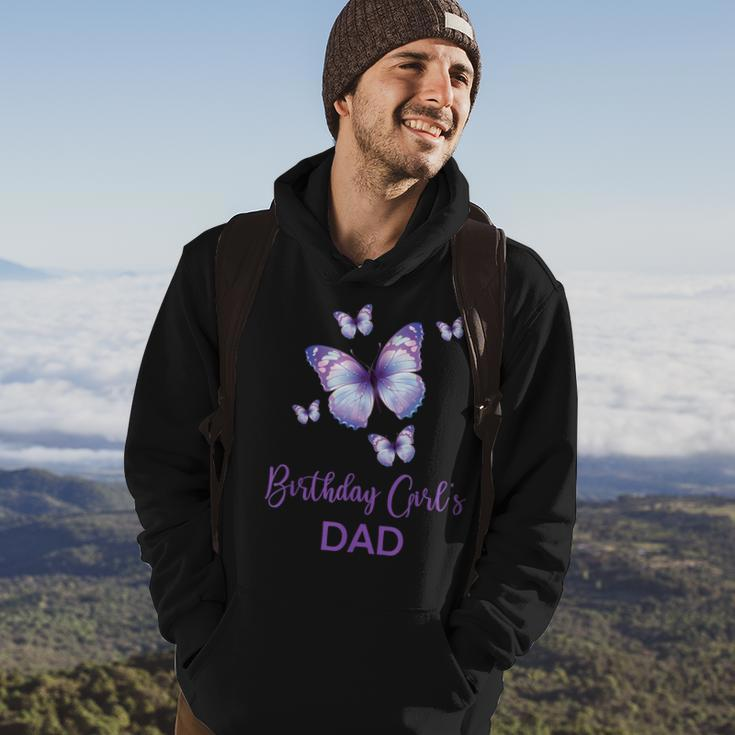 Dad Of The Birthday Girl Butterfly Family 1St Birthday Hoodie Lifestyle