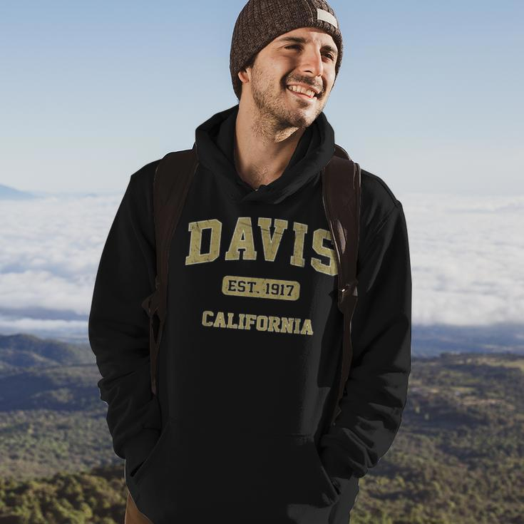 Davis California Ca Vintage State Athletic Style Hoodie Lifestyle