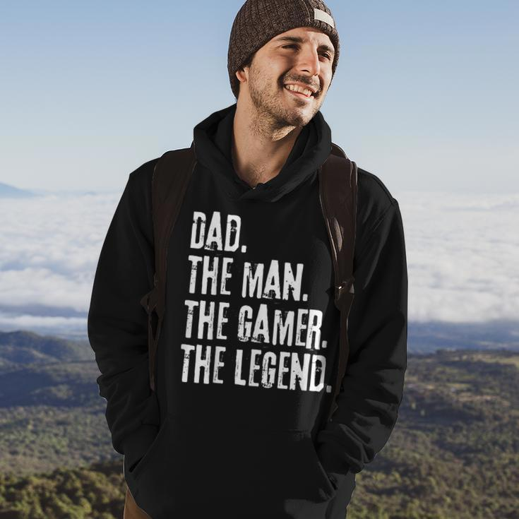 Distressed Dad The Man The Gamer The Legend Fathers Day Hoodie Lifestyle