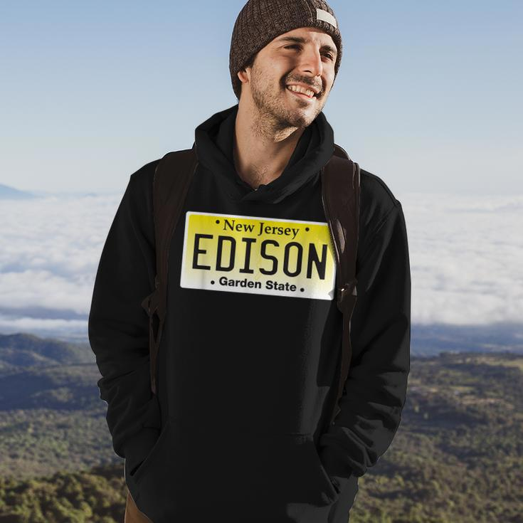 Edison New Jersey Nj License Plate Home Town Graphic Hoodie Lifestyle