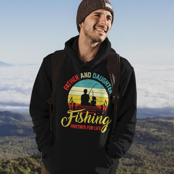 Father Daughter Fishing Partner For Life Retro Matching Dad V2 Hoodie Lifestyle