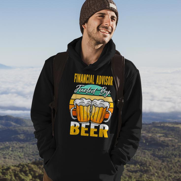 Financial Advisor Fueled By Beer - Funny Beer Lover Gift Men Hoodie Graphic Print Hooded Sweatshirt Lifestyle