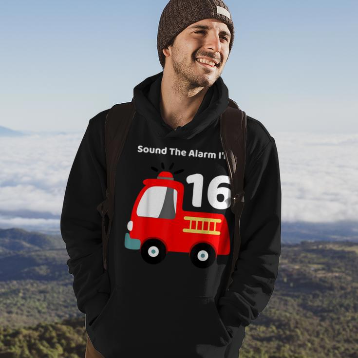 Fire Fighter Truck 16 Year Old Birthday | 16Th Bday Hoodie Lifestyle