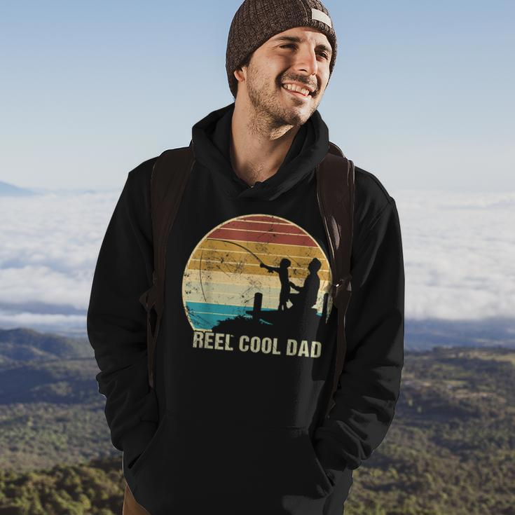 Fishing Reel Cool Dad Father And Son Fathers Day Vintage Hoodie Lifestyle