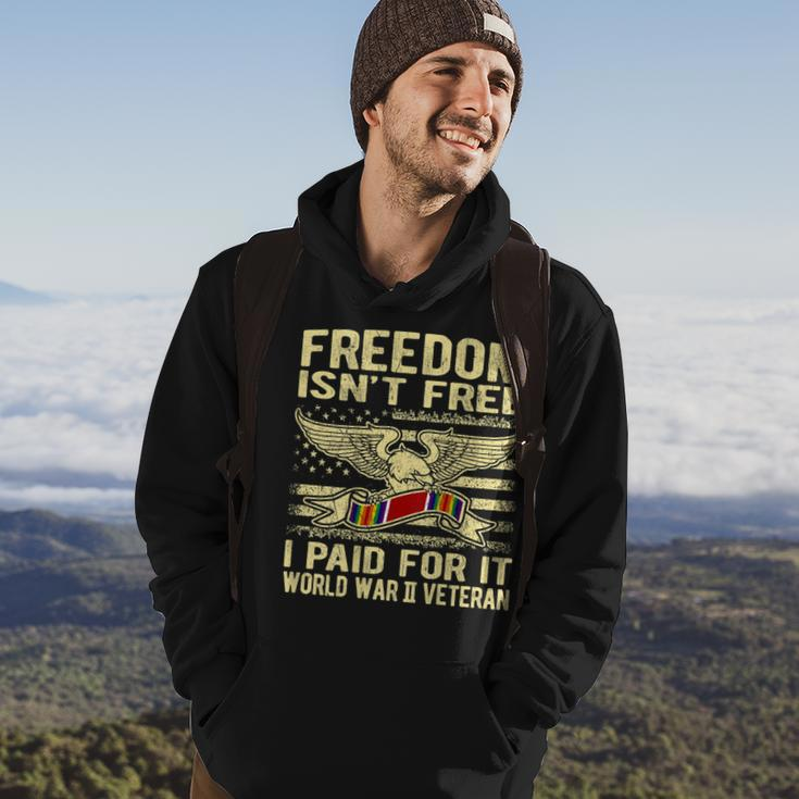 Freedom Isnt Free I Paid For It - Proud World War 2 Veteran Men Hoodie Graphic Print Hooded Sweatshirt Lifestyle
