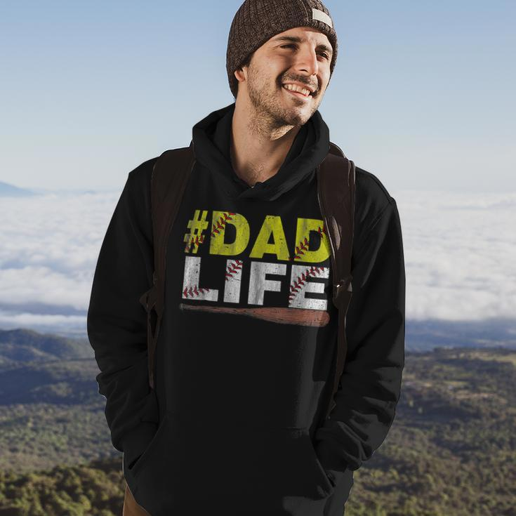 Funny Dad Life Softball Baseball Daddy Sports Fathers Day Hoodie Lifestyle