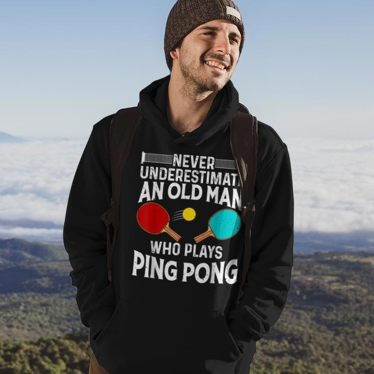 Funny Ping Pong Design Men Dad Grandpa Table Tennis Player Hoodie Lifestyle