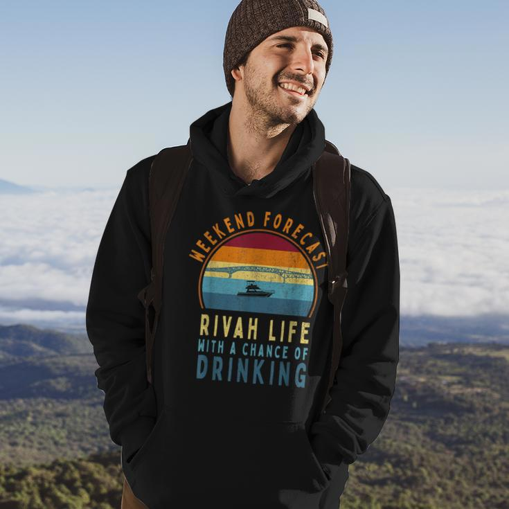 Funny Rivah Weekend Forecast Chance Of Drinking Hoodie Lifestyle