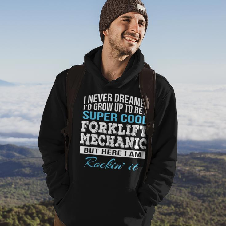 Funny Super Cool Forklift Mechanic Gift Hoodie Lifestyle