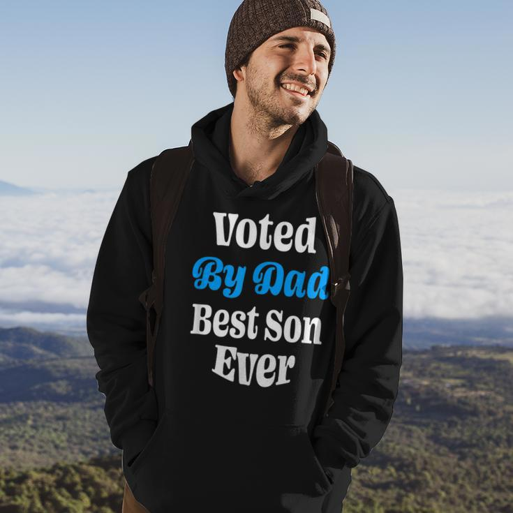 Funny Voted By Dad Best Son EverBirthday Gift Hoodie Lifestyle