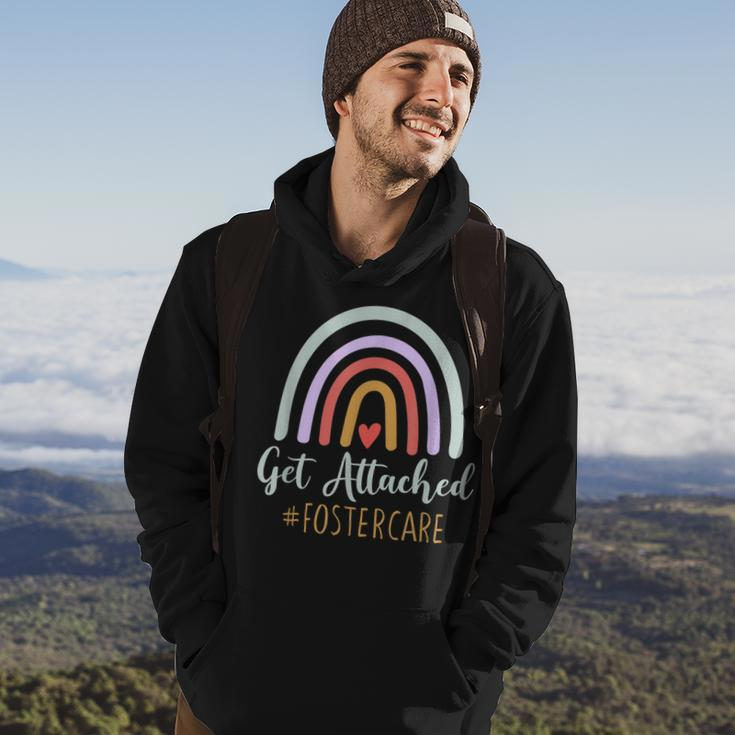 Get Attached Foster Care Foster Mom Dad Parent Adoption Hoodie Lifestyle
