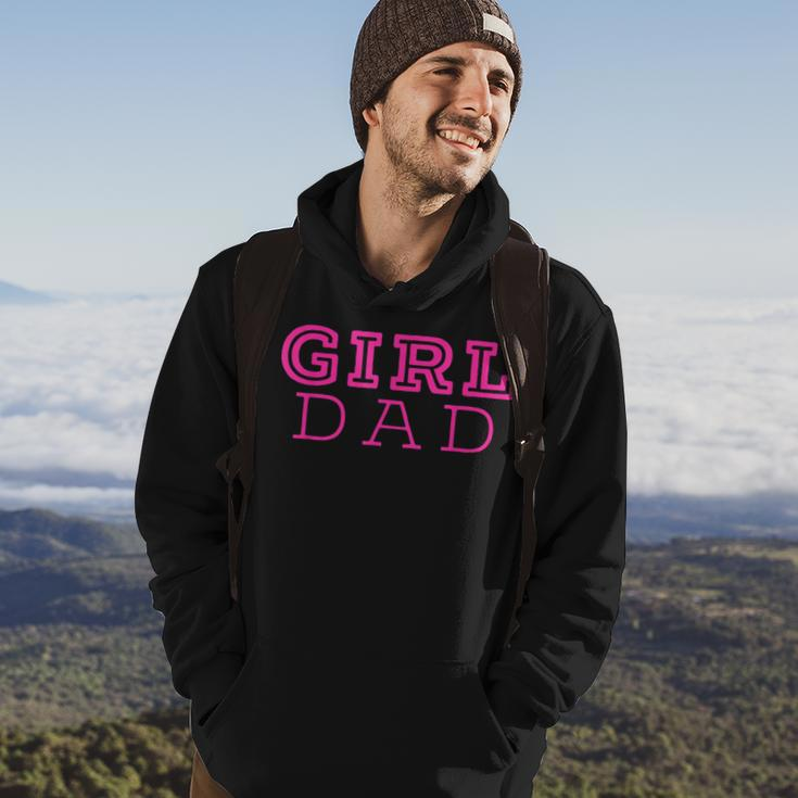 Girl Dad Cute Pink Father & Daughter Design Fathers Day Hoodie Lifestyle
