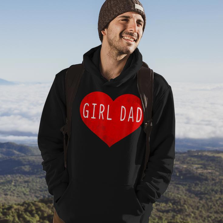 Girl Dad Heart Fathers Day Vintage Retro Hoodie Lifestyle