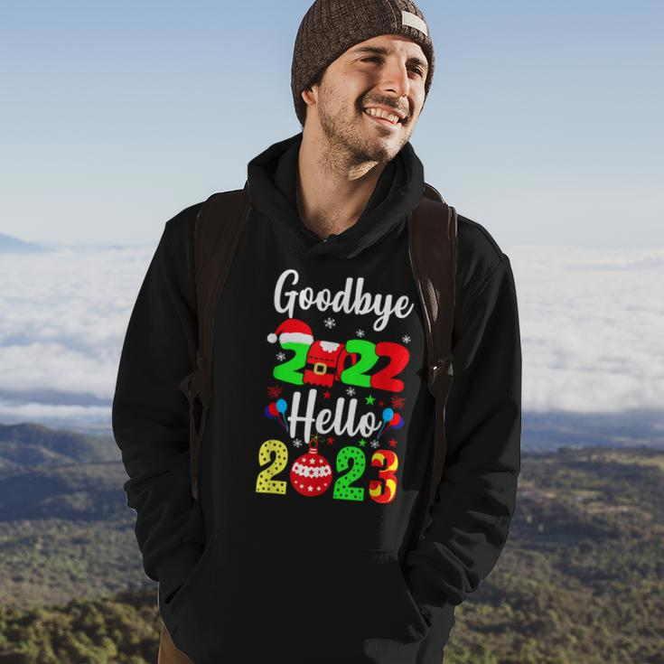 Goodbye 2022 Hello 2023 Happy New Years Eve Christmas Xmas Men Hoodie Graphic Print Hooded Sweatshirt Lifestyle