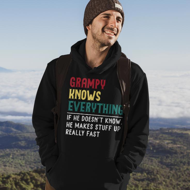 Grampy Know Everything Fathers Day For Funny Grandpa Grampy Hoodie Lifestyle