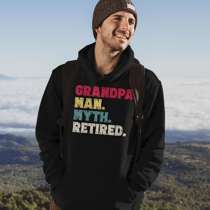 Grandpa Man Myth Retired Funny Fathers Day Retirement Gift Gift For Mens Hoodie Lifestyle