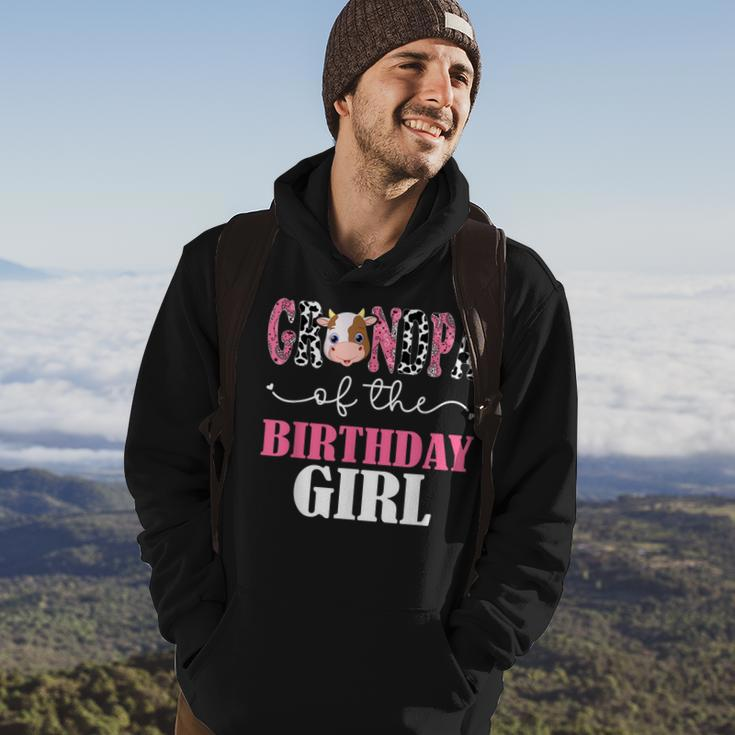 Grandpa Of The Birthday For Girl Cow Farm 1St Birthday Cow Hoodie Lifestyle