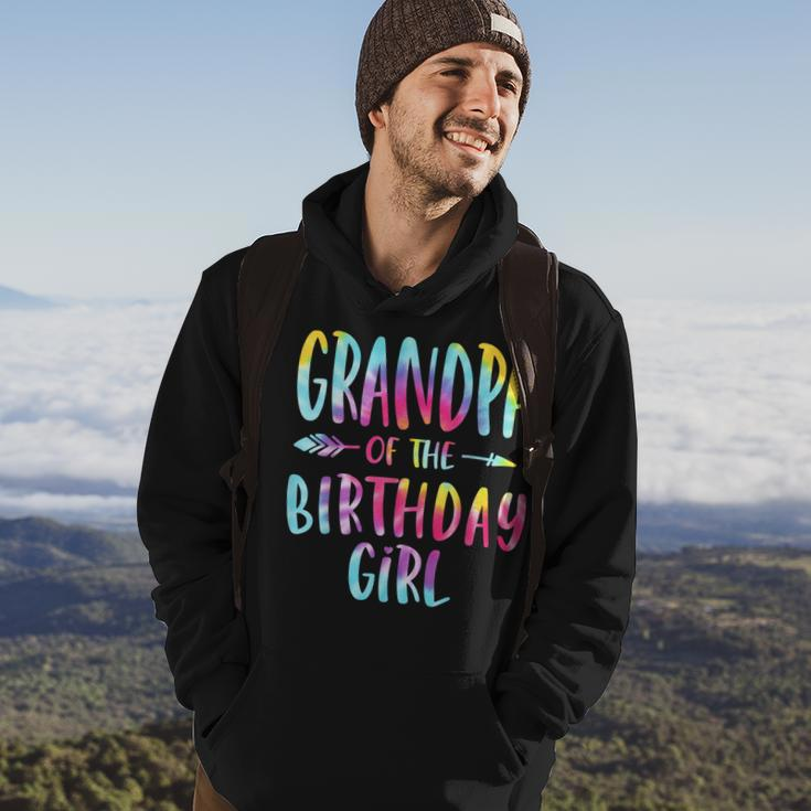 Grandpa Of The Birthday For Girl Tie Dye Colorful Bday Girl Hoodie Lifestyle