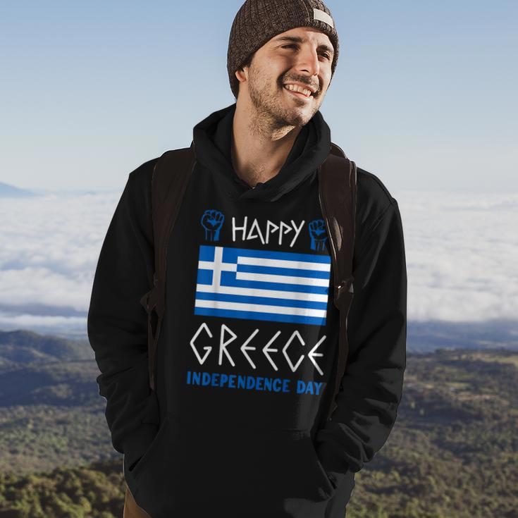 Greek Independence Day Greek Flag Patriotic Pride 25Th March Hoodie Lifestyle