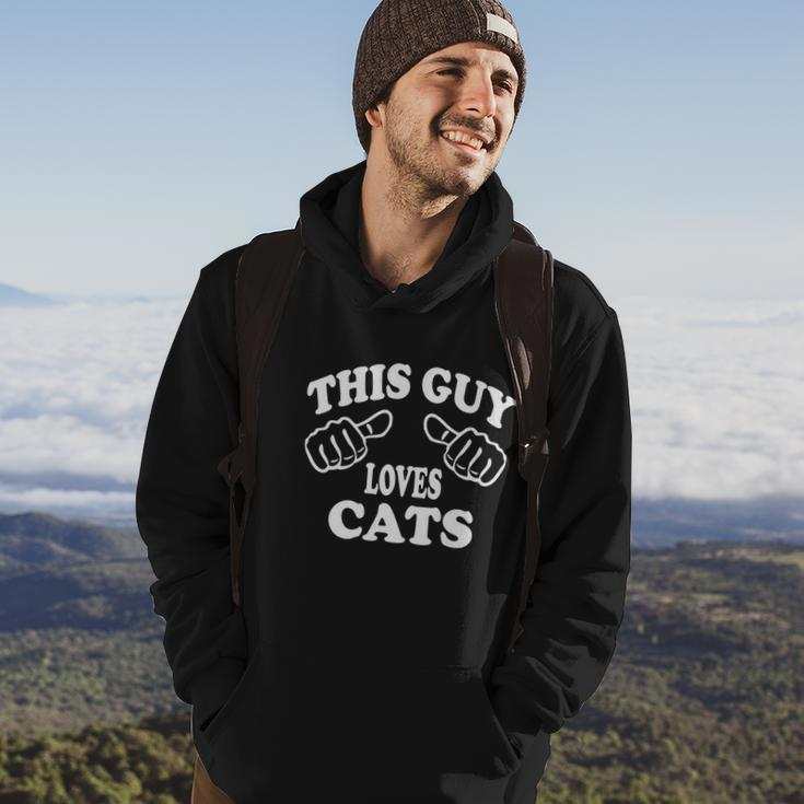 This Guy Loves Cats Men Hoodie Lifestyle