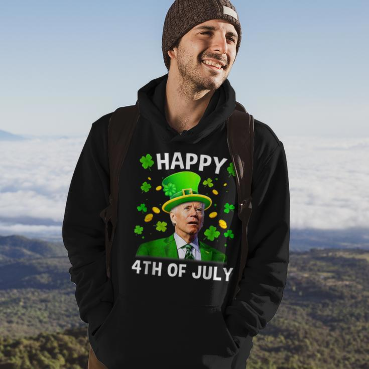 Happy 4Th Of July Confused Funny Joe Biden St Patricks Day Hoodie Lifestyle