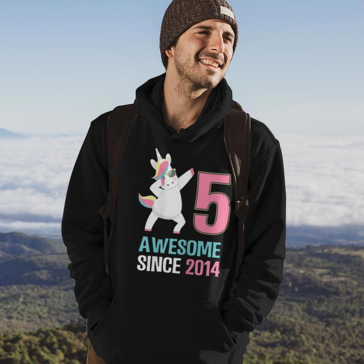Happy 5Th Birthday UnicornShirt Awesome Since 2014 Hoodie Lifestyle