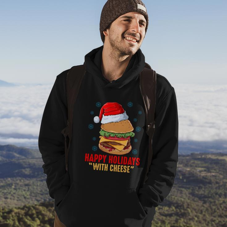 Happy Holidays With Cheese Shirt Cheeseburger Hamburger V2 Hoodie Lifestyle