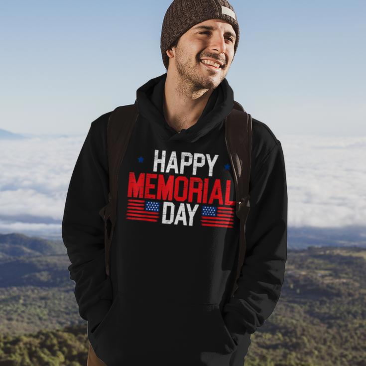 Happy Memorial Day Usa Flag American Patriotic Armed Forces Hoodie Lifestyle
