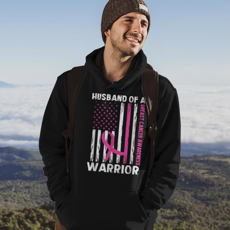 Husband Of A Warrior Breast Cancer Awareness Support Squad Hoodie Lifestyle