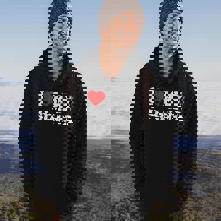 I Love My Granna Heart Hoodie Lifestyle