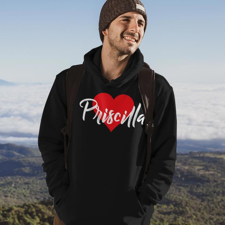 I Love Priscilla First Name I Heart Named Hoodie Lifestyle