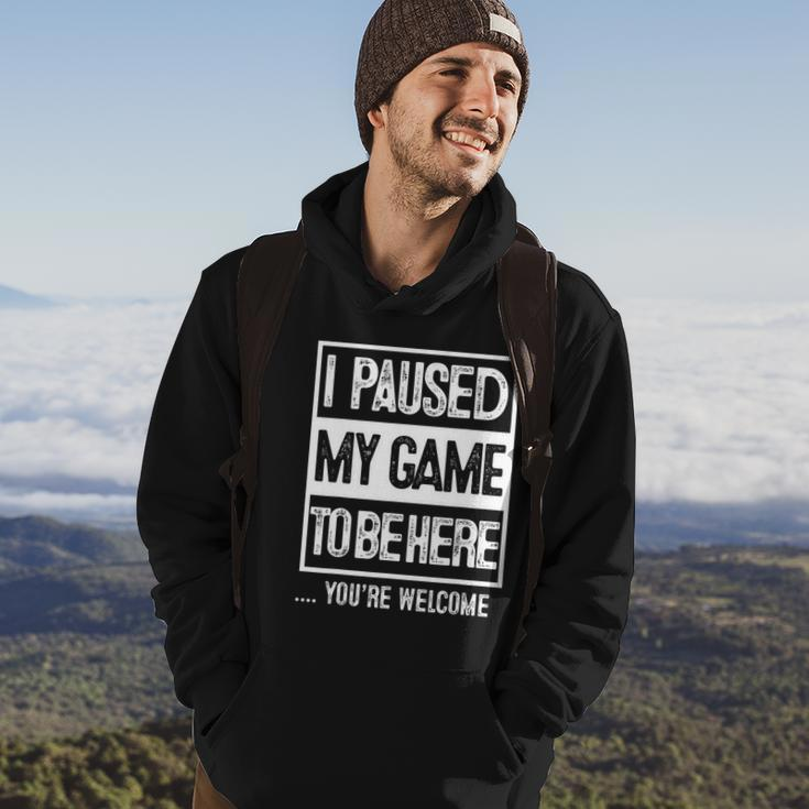 I Paused My Game To Be Here Tshirt Computer Game Gamer Hoodie Lifestyle