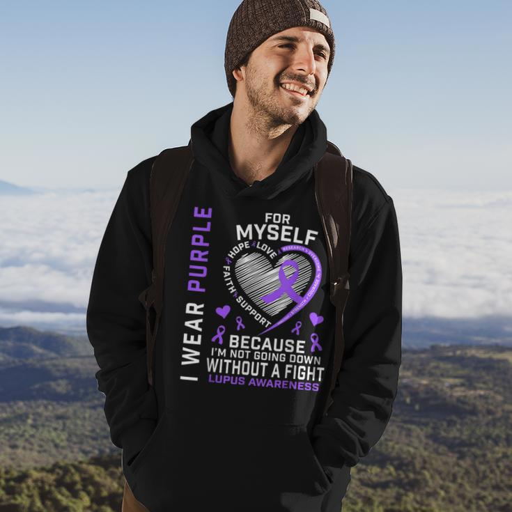I Wear Purple For Myself Lupus Awareness Warriors Fighters Hoodie Lifestyle