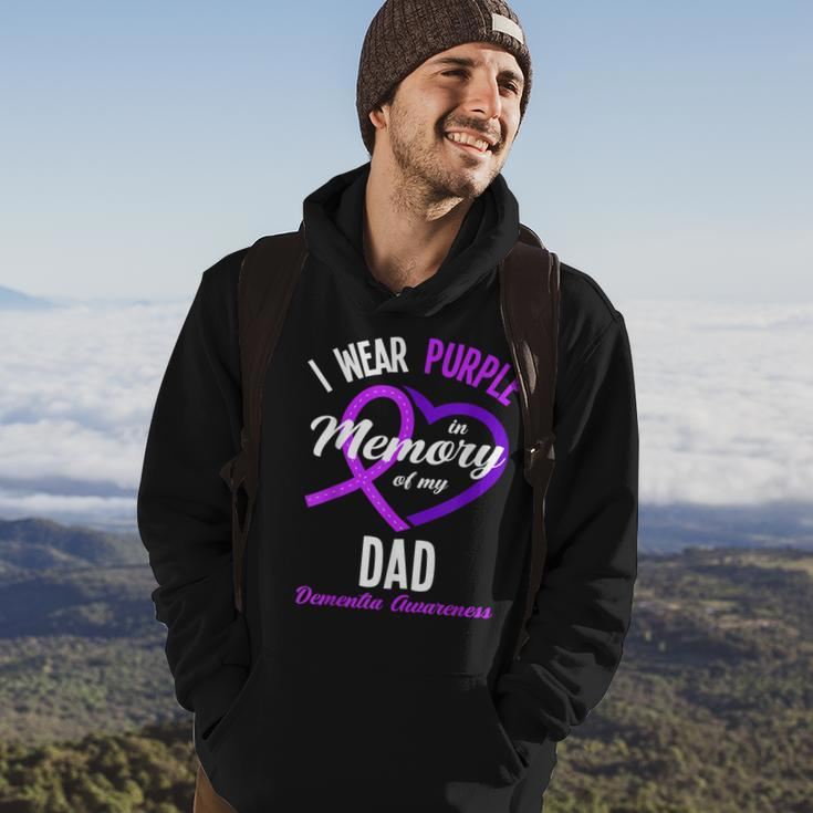I Wear Purple In Memory For My Dad Dementia Awareness Hoodie Lifestyle