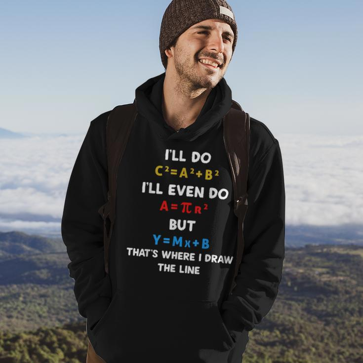 Ill Do A2 B2 C2 Thats Where I Draw The Line Funny Math Men Hoodie Graphic Print Hooded Sweatshirt Lifestyle
