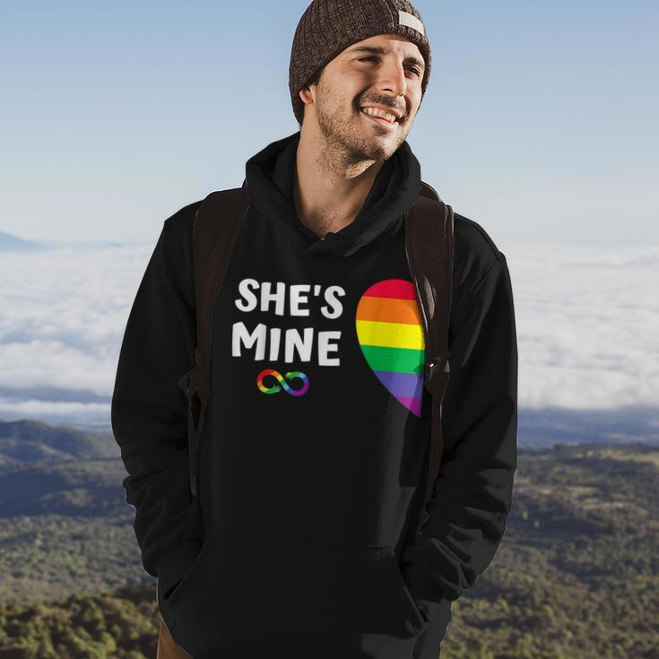 Im Hers Shes Mine Matching For Pride Lesbian Couples Lgbtq Hoodie Lifestyle
