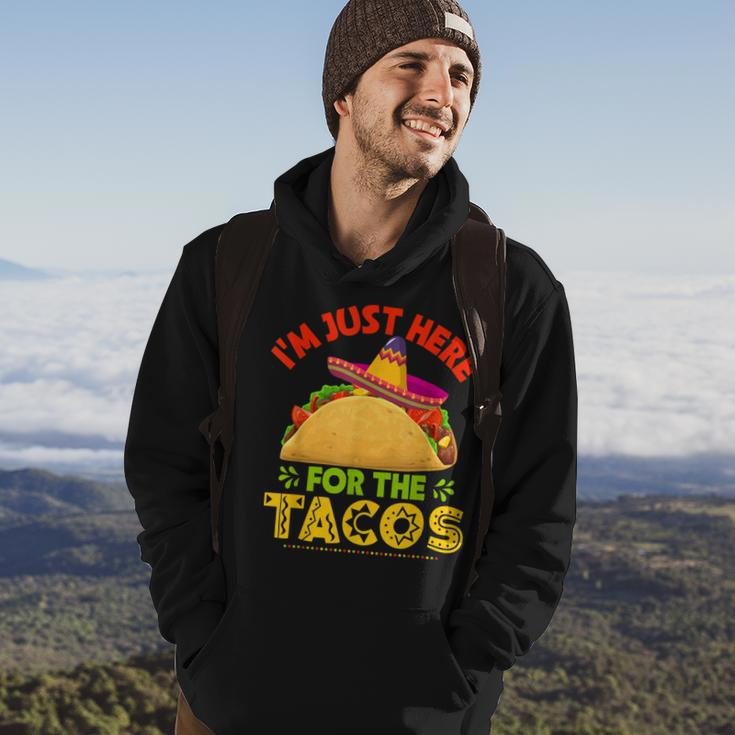 Im Just Here For The Tacos Funny Mexican Food Party Hoodie Lifestyle