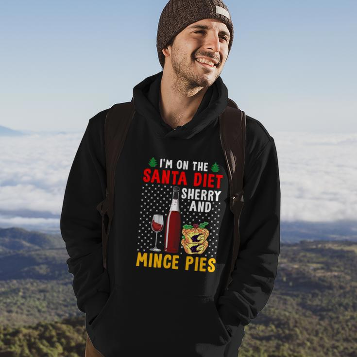 Im On The Santa Diet Sherry And Mince Pies Hoodie Lifestyle