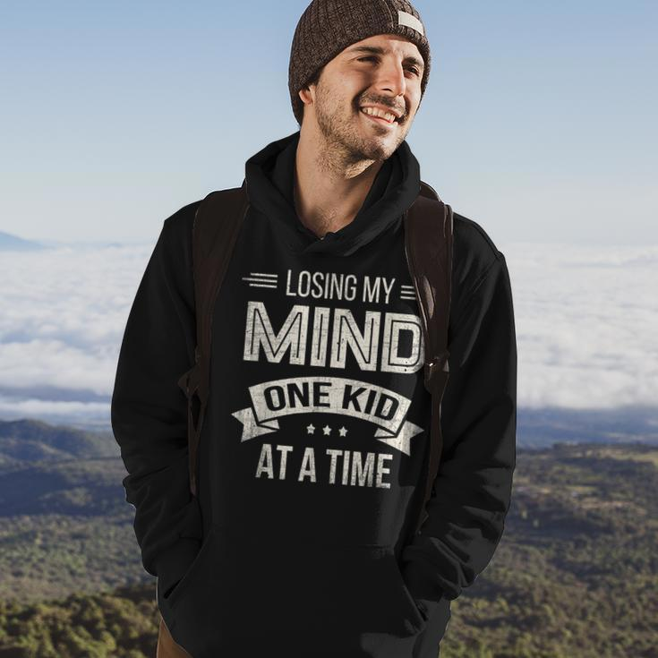 Losing My Mind One Kid At A Time Mom Dad Parent Gift Hoodie Lifestyle