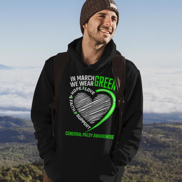 Love Hope Faith March We Wear Green Cerebral Palsy Awareness Hoodie Lifestyle