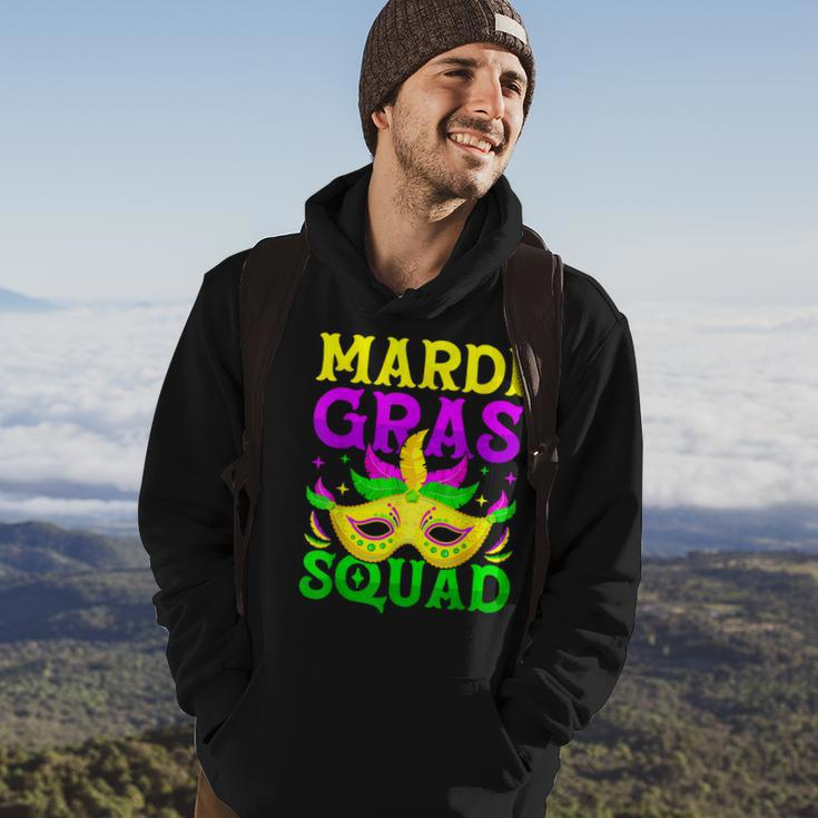 Mardi Gras Squad Carnival Party Funny Mask Beads Women Men Hoodie Lifestyle