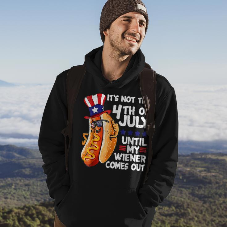 Men Funny 4Th Of July Hot-Dog Wiener Comes Out Adult Humor Hoodie Lifestyle