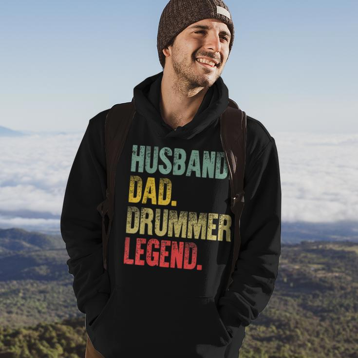 Mens Funny Vintage Gift Husband Dad Drummer Legend Retro Hoodie Lifestyle