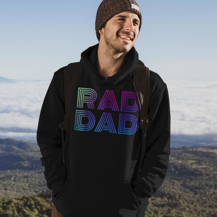 Mens Mens Rad Dad 1980S Retro Fathers Day Hoodie Lifestyle
