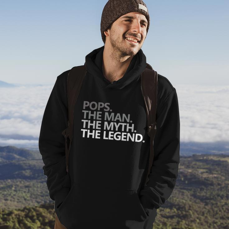 Mens Pops The Man The Myth The Legend Fathers Day Gift Hoodie Lifestyle