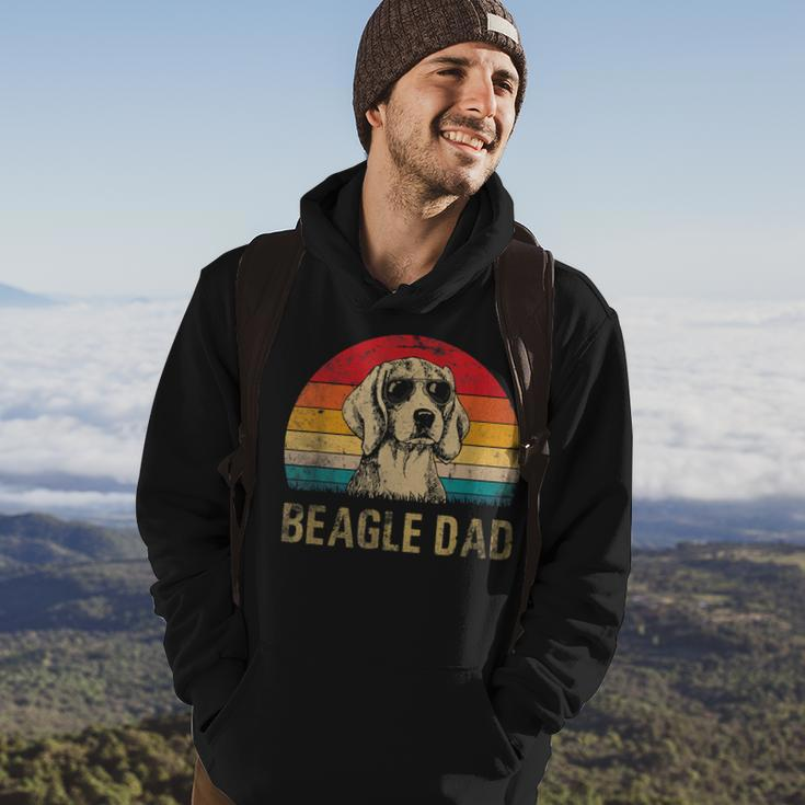 Mens Vintage Beagle Dad Funny Beagle Dog Dad Fathers Day Hoodie Lifestyle