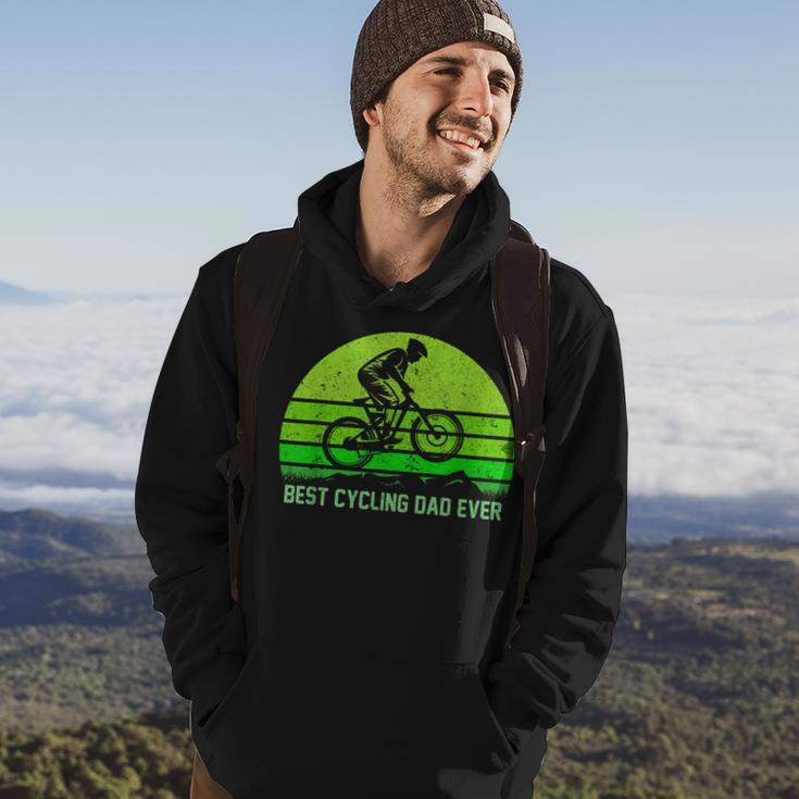 Mens Vintage Retro Best Cycling Dad Ever Funny Mountain Biking Hoodie Lifestyle
